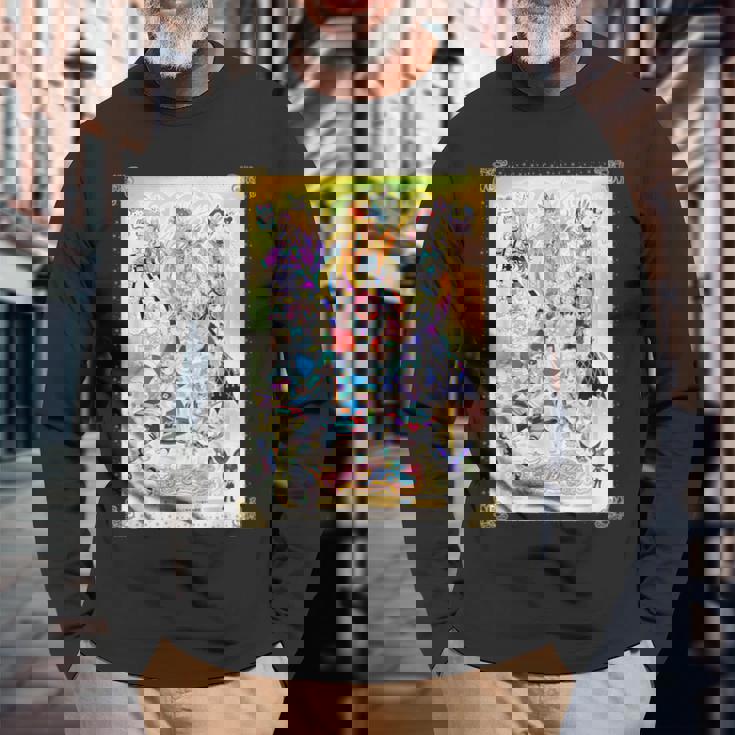 ワッチャプリマジ！ デザインb 長袖Tシャツ 高齢者への贈り物