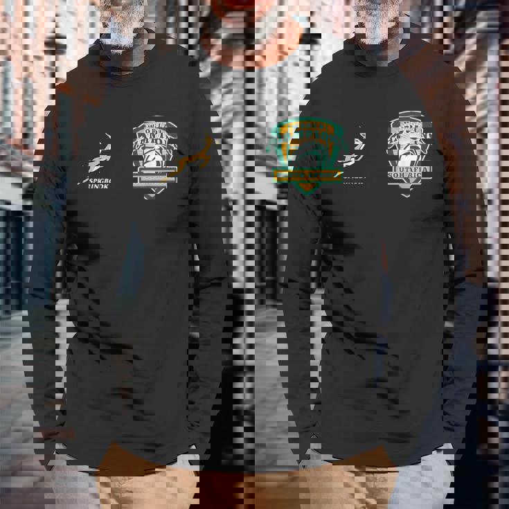 ワールドチャンピオンpringbok Bokke 南アフリカ ラグビー 長袖Tシャツ 高齢者への贈り物