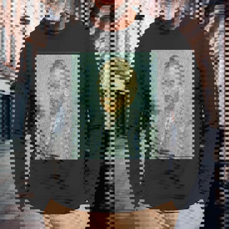 ヴァンゴッホ自画像＃4芸術家のための芸術 長袖Tシャツ 高齢者への贈り物