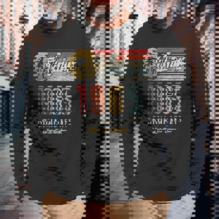ヴィンテージ 1965 オリジナルパーツ パームス 60歳の誕生日 長袖Tシャツ 高齢者への贈り物