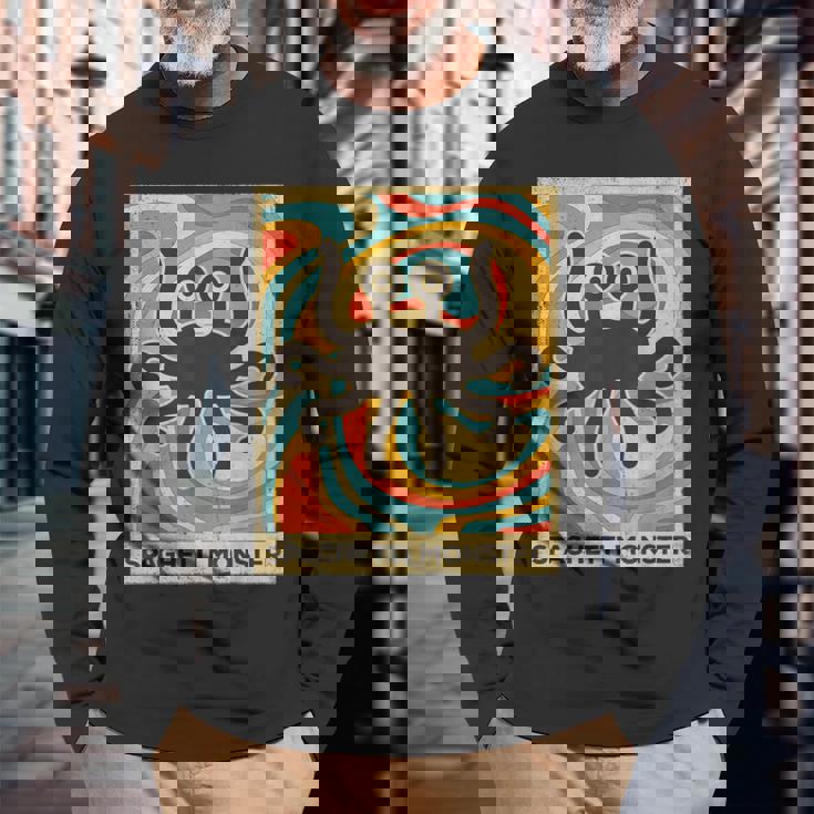 ヴィンテージ スパゲッティモンスター 無神論者 レトロギフト 長袖Tシャツ 高齢者への贈り物