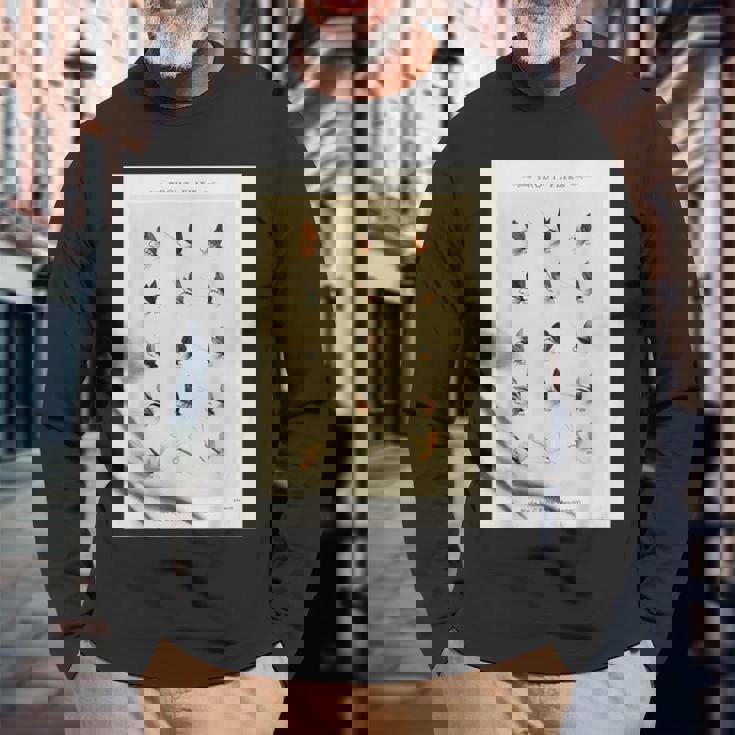 ヴィンテージ トラウトフィッシング フライ メアリーオービス フィッシャーマンアート 長袖Tシャツ 高齢者への贈り物