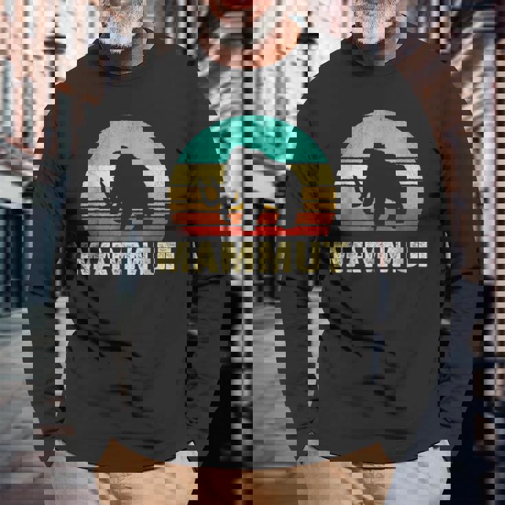 ヴィンテージ マムット サンセット レトロ 長袖Tシャツ 高齢者への贈り物