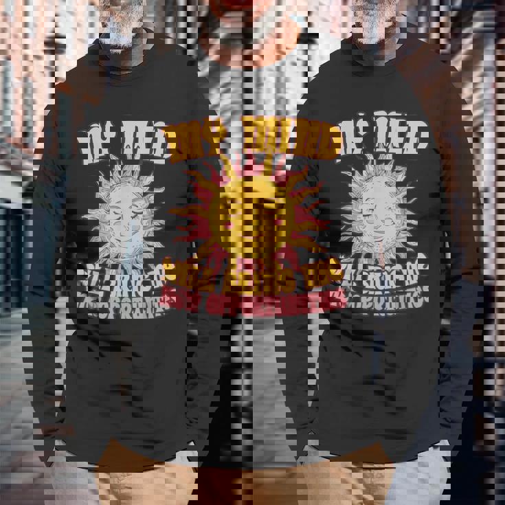 ヴィンテージ 太陽 天体 マニフェスト アトラクション 心の機会 長袖Tシャツ 高齢者への贈り物