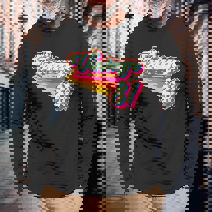 ヴィンテージ1981バブルガム 長袖Tシャツ 高齢者への贈り物