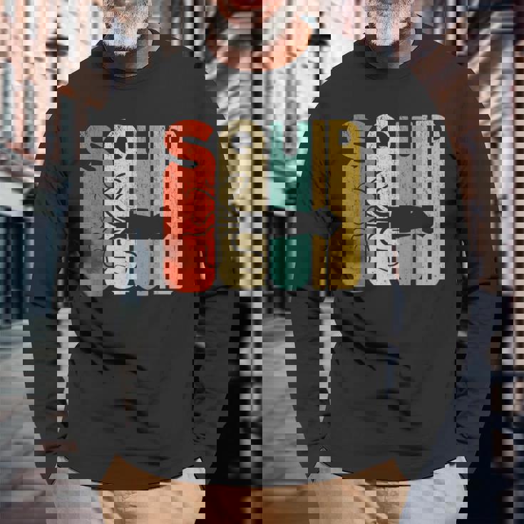 ヴィンテージスタイル イカシルエット 面白いイカシャツ 長袖Tシャツ 高齢者への贈り物