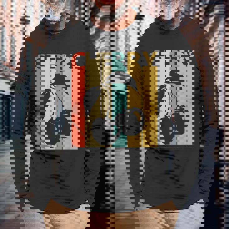 ヴィンテージチェリー 長袖Tシャツ 高齢者への贈り物