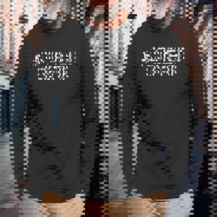 不満クリエイター 不満クリエイター 長袖Tシャツ 高齢者への贈り物