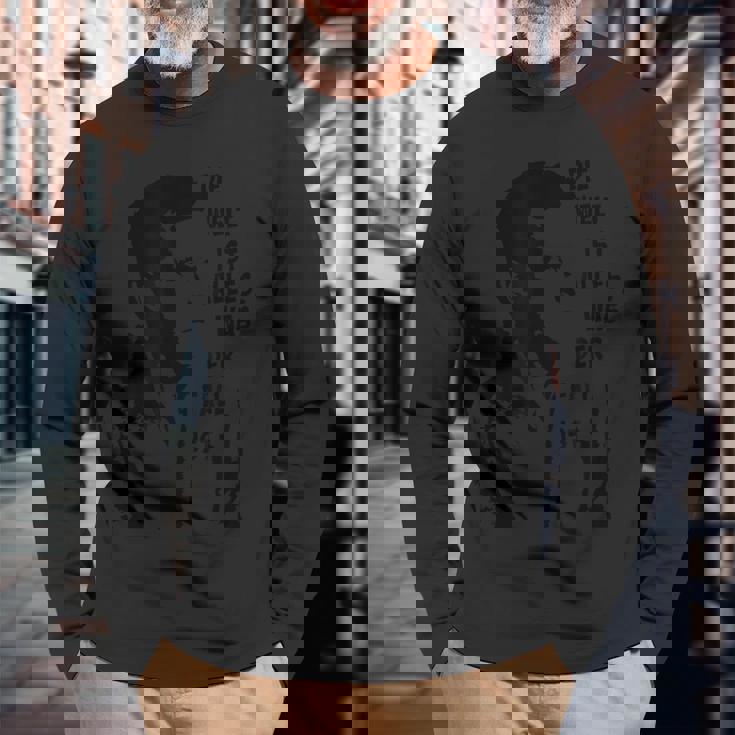 世界がすべてだよウィトゲンシュタイン 長袖Tシャツ 高齢者への贈り物