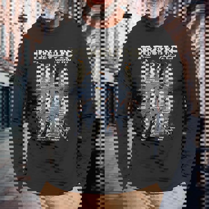 世界のペンギン 海洋生物学 ペンギン好き 長袖Tシャツ 高齢者への贈り物