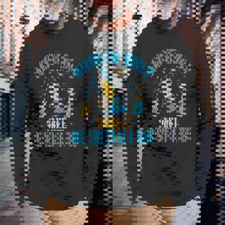 世界を一気に輝かせる 掃除に 長袖Tシャツ 高齢者への贈り物