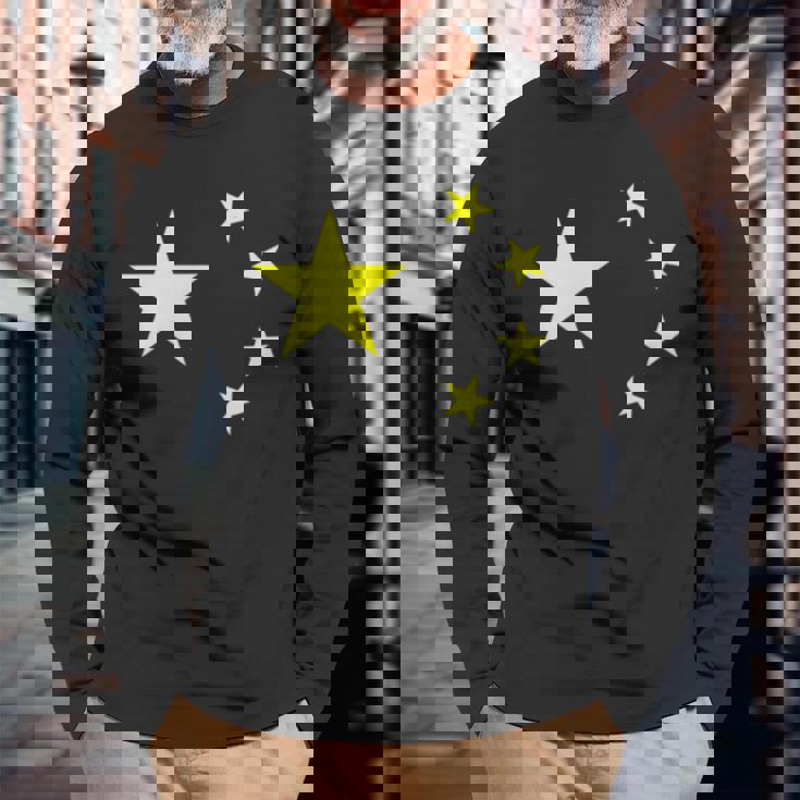 中国国旗 中国人民共和国 中国 中国 長袖Tシャツ 高齢者への贈り物