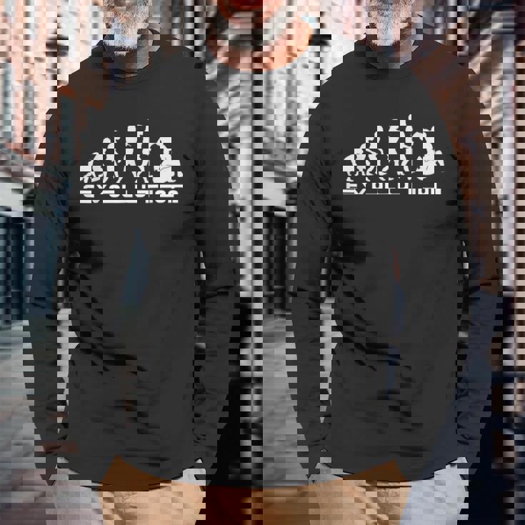 人生の進化と総合格闘技 総合格闘技 長袖Tシャツ 高齢者への贈り物