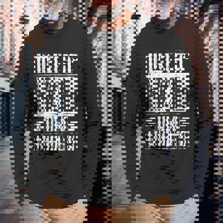 人生は50歳を過ぎてから始まる」ロシア語 ロシア人 長袖Tシャツ 高齢者への贈り物