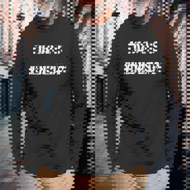 今日は水曜日 長袖Tシャツ 高齢者への贈り物