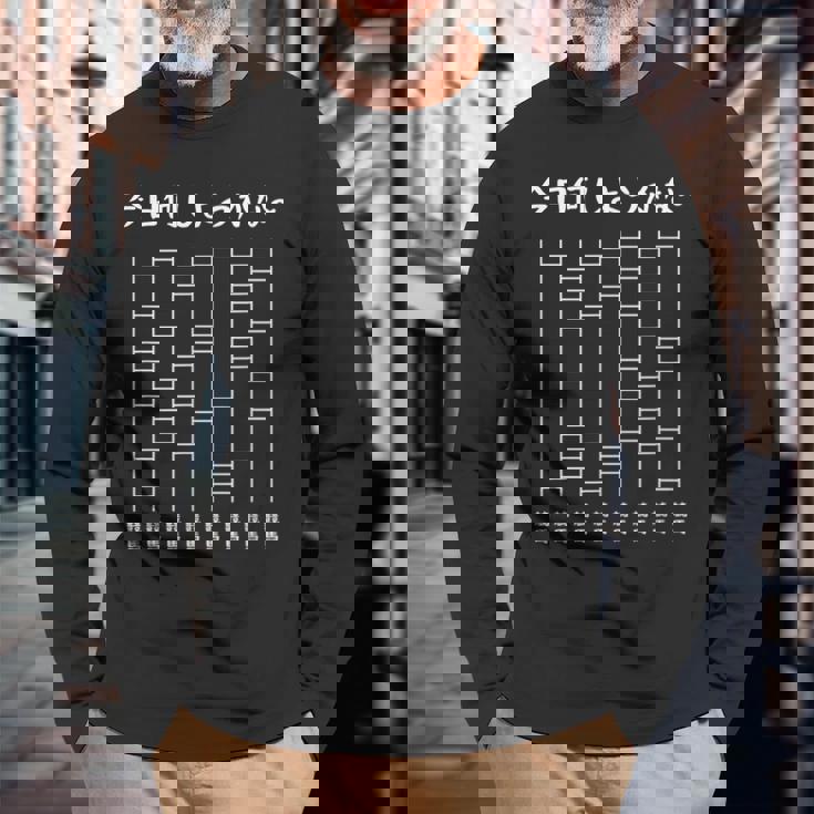 今日何しようかなー あみだくじの面白ネタ 競馬 あみだくじ ギャグ ジョーク 競馬好き おもしろ 長袖Tシャツ 高齢者への贈り物