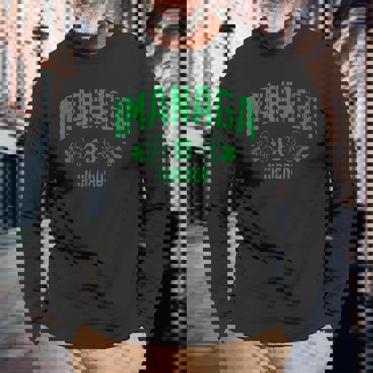 今永昇太 シカゴt Patrick's Day クローバーグリーン 長袖Tシャツ 高齢者への贈り物