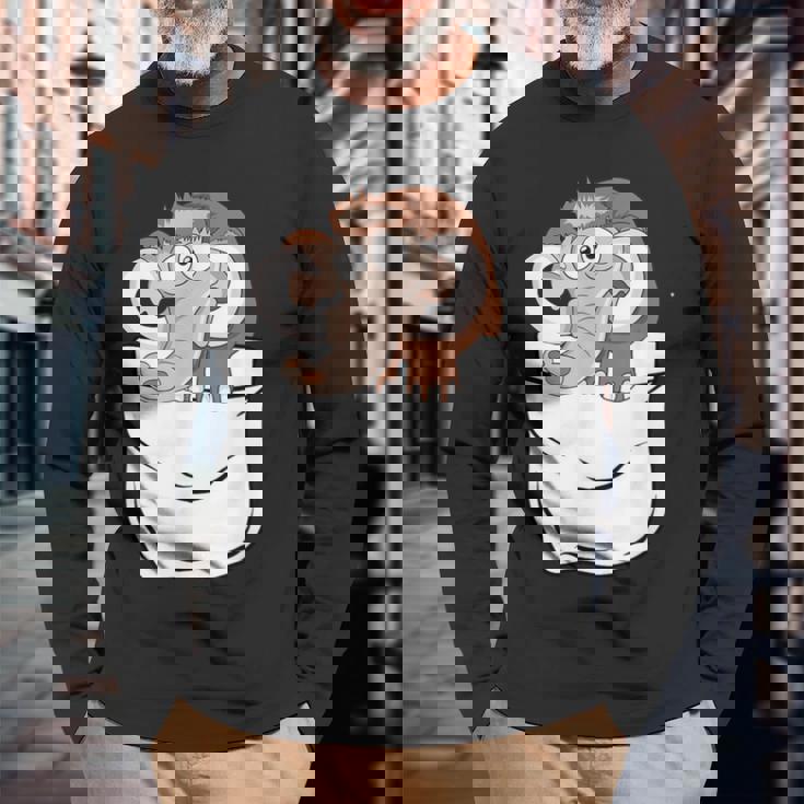 先史時代ファンへの面白いマムートシャツギフト。 長袖Tシャツ 高齢者への贈り物