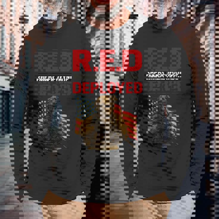 全員がデプロイされたことを記憶する 長袖Tシャツ 高齢者への贈り物