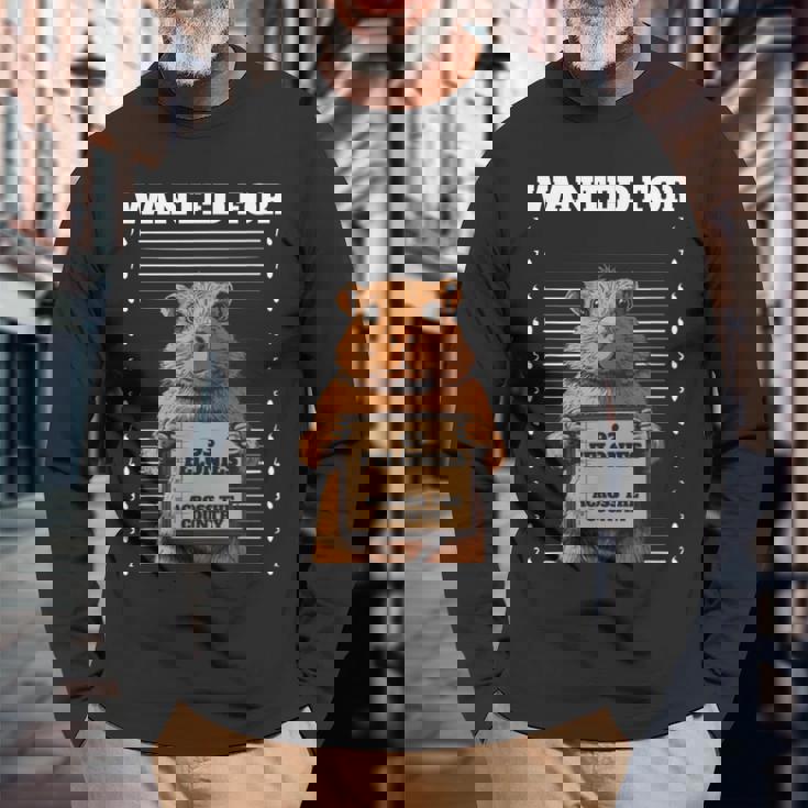 全国指名手配 重犯罪93件ハムスター 長袖Tシャツ 高齢者への贈り物