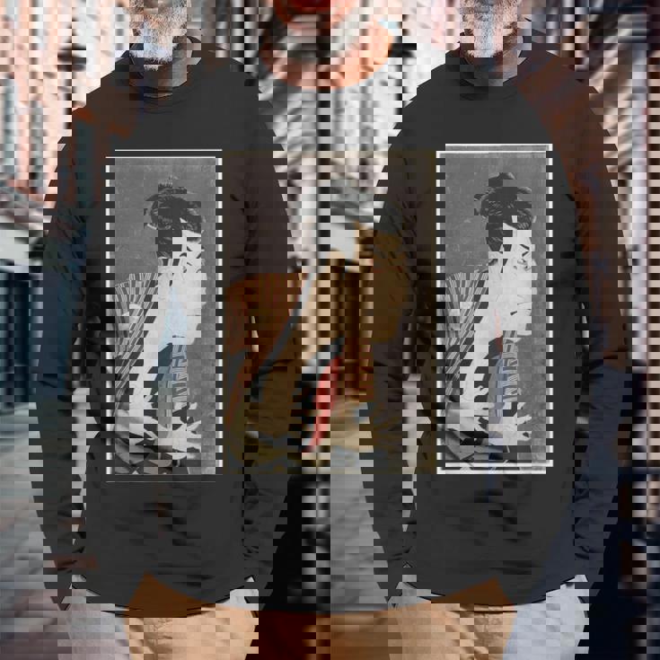 写楽《浮世絵》歌舞伎【日本・世界の名画】日本画 和柄 美術館アート 長袖Tシャツ 高齢者への贈り物