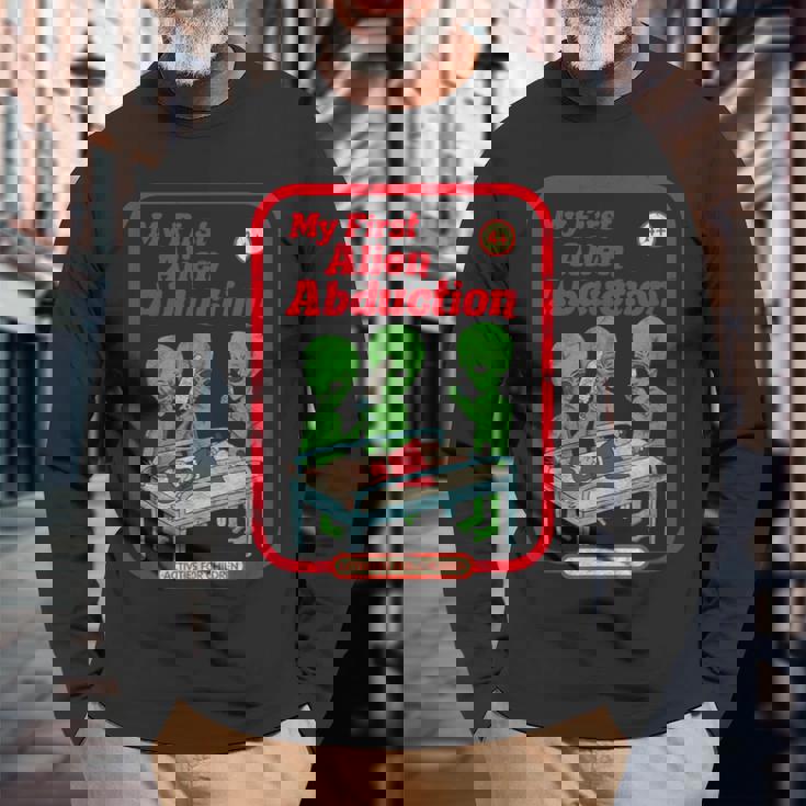 初めてのエイリアンアブダクション ヴィンテージチャイルドゲーム ホラーゴスパンク 長袖Tシャツ 高齢者への贈り物