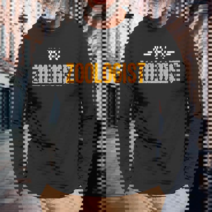 動物学者 動物愛好家 野生動物 生物学者 科学者 動物学 長袖Tシャツ 高齢者への贈り物