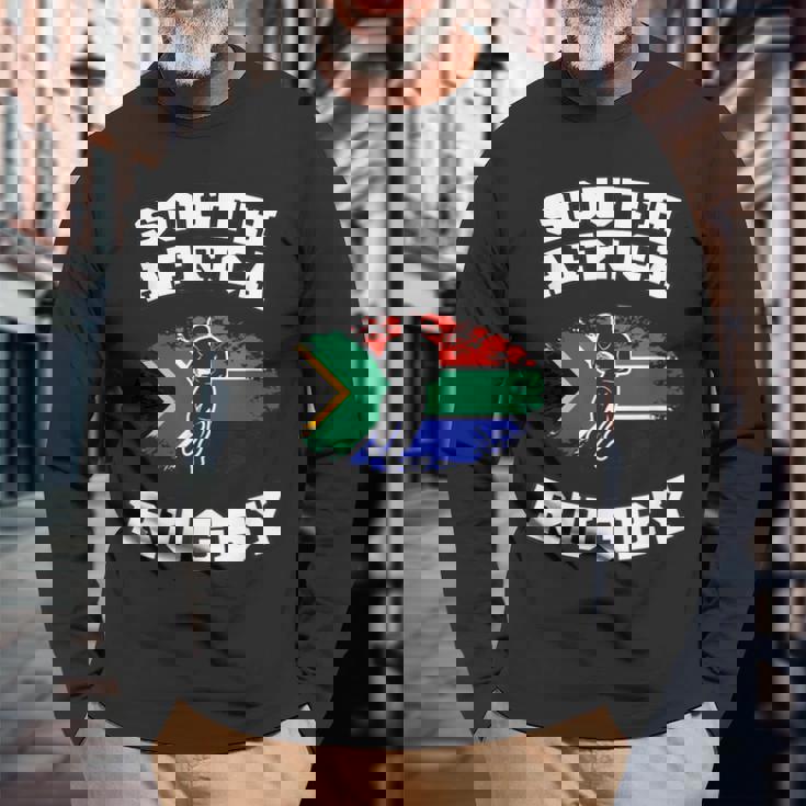 南アフリカ スプリングボックス ラグビー 長袖Tシャツ 高齢者への贈り物