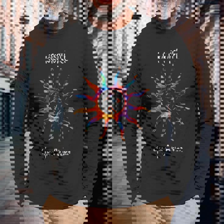 南西の太陽とココペリ 長袖Tシャツ 高齢者への贈り物