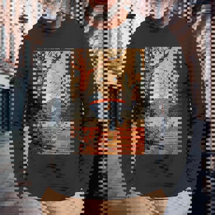 古典的なおとぎ話の保育園は壁にハンプティダンプティ土をライムズ 長袖Tシャツ 高齢者への贈り物