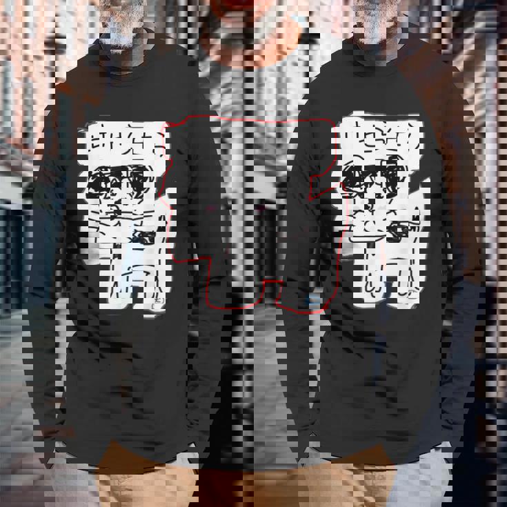 可愛い 癒される ジャックラッセルテリア 手書き ゆるい おもしろ 面白い 笑える 犬 日本語 個性的な けせらせら 長袖Tシャツ 高齢者への贈り物