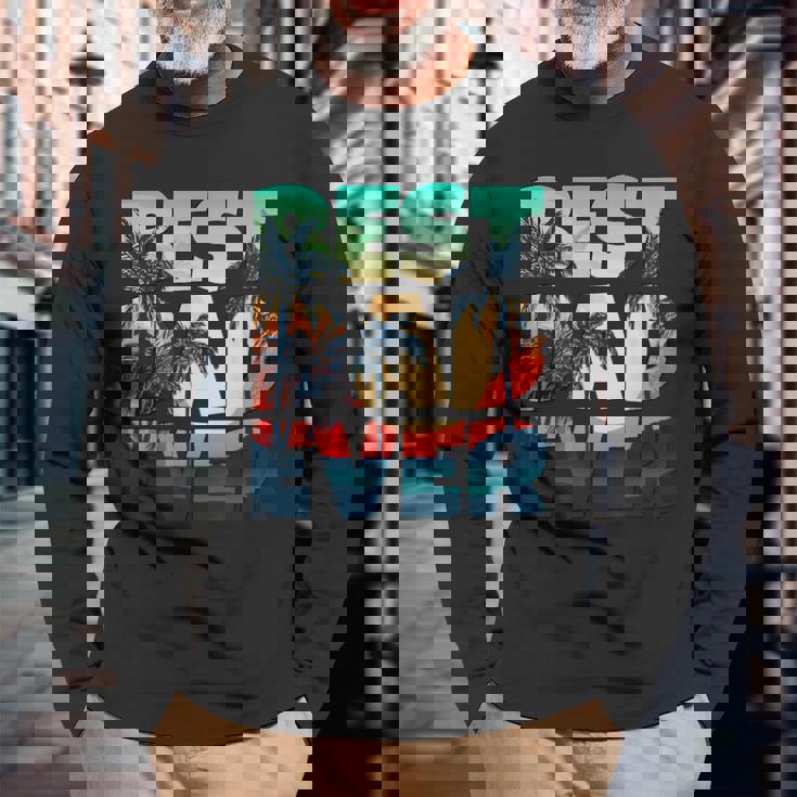 史上最高のお父さん 長袖Tシャツ 高齢者への贈り物