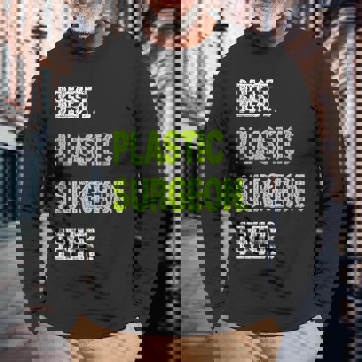 史上最高の形成外科医 長袖Tシャツ 高齢者への贈り物