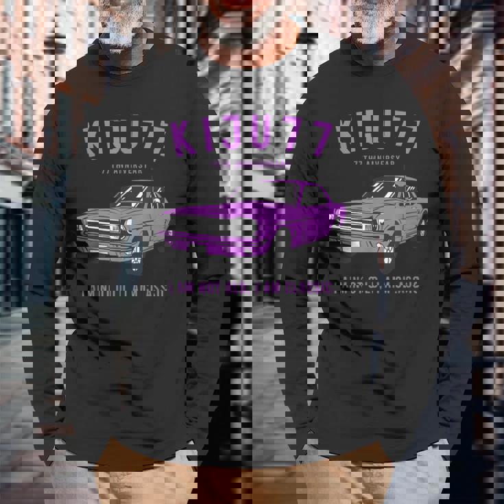 喜寿祝い 車好き 父 男性 おしゃれ クラシックカー 77歳 I'm Not Old I'm Classic 長袖Tシャツ 高齢者への贈り物