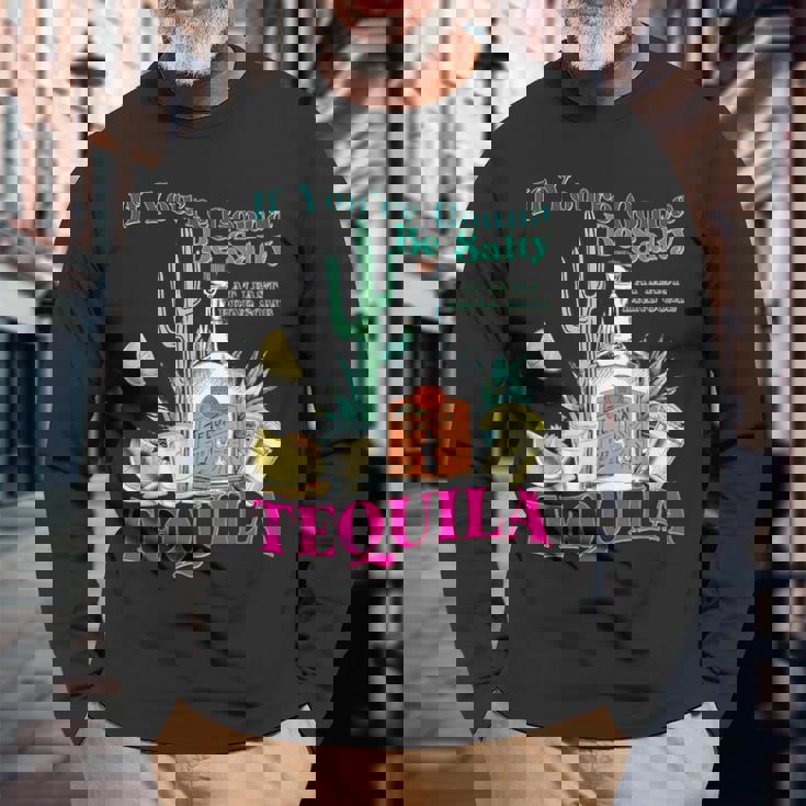 塩辛くなるならテキーラのサマーパーティーを持ってきて 長袖Tシャツ 高齢者への贈り物