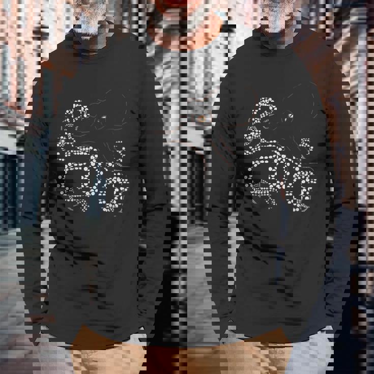 大きなタコ 長袖Tシャツ 高齢者への贈り物