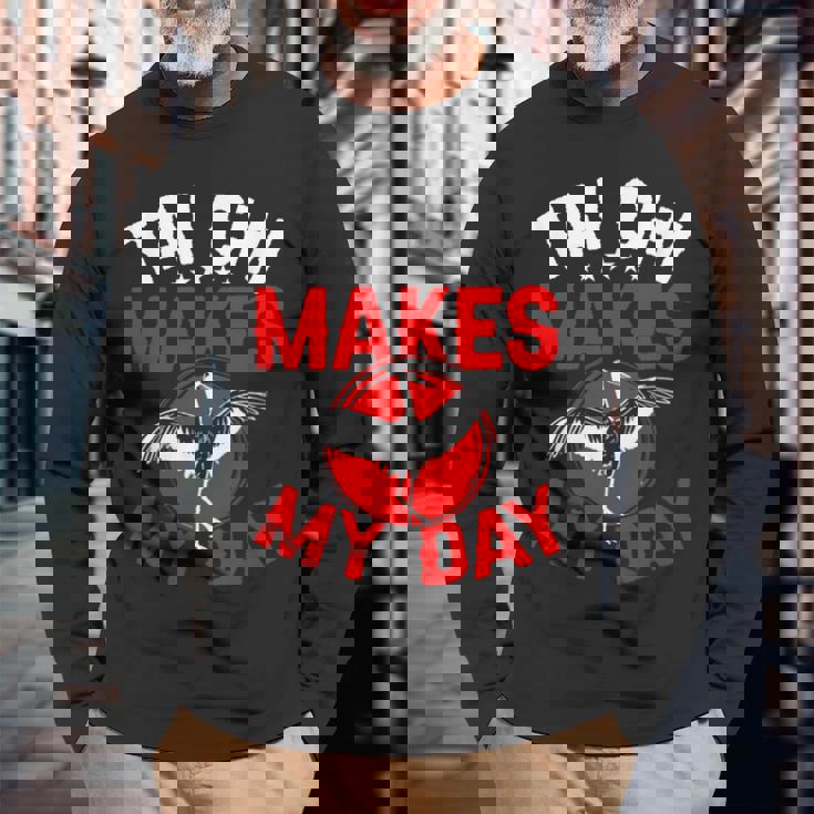 太極拳は私の日をつくる 太極拳 長袖Tシャツ 高齢者への贈り物