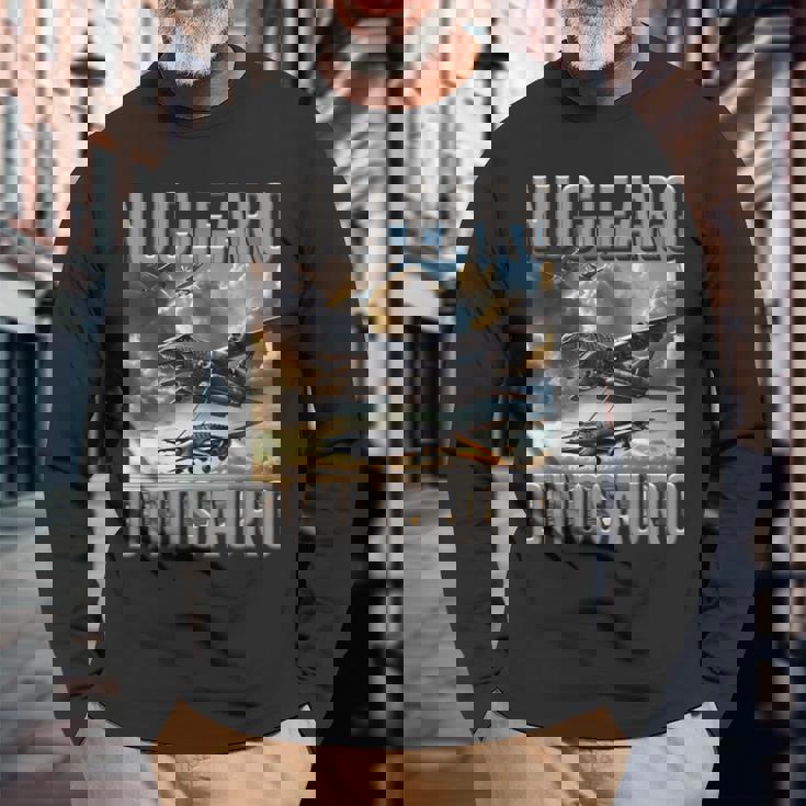 奇妙なミーム 面白い イタリアン ブレインロット ヌクレアロ 恐竜 キッズ 長袖Tシャツ 高齢者への贈り物