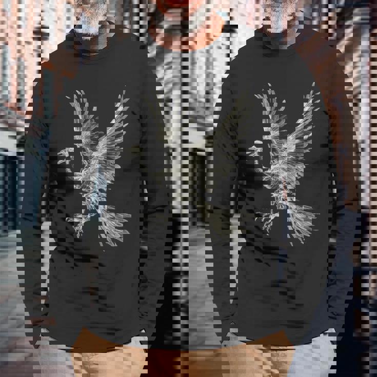 始祖鳥 恐竜 グラフィックアートワーク 始祖鳥 長袖Tシャツ 高齢者への贈り物