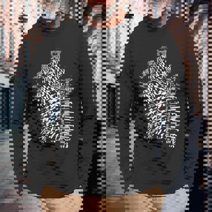 完璧な人体解剖学-心臓のデザインの一部 長袖Tシャツ 高齢者への贈り物