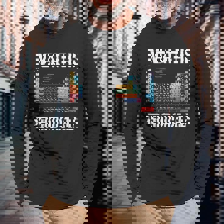 定期的におもしろい 化学 理科 先生 ギフト 長袖Tシャツ 高齢者への贈り物