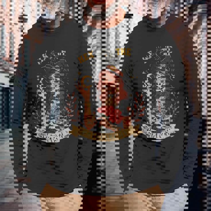 家父長制フェミニスト魔女の美学の六角 長袖Tシャツ 高齢者への贈り物