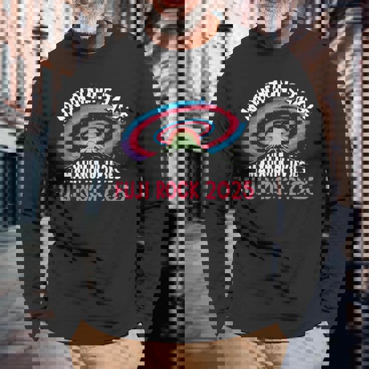 富士ロック 2025 マウンテンステージ マキシマムバイブスフェスティバルデザイン 長袖Tシャツ 高齢者への贈り物