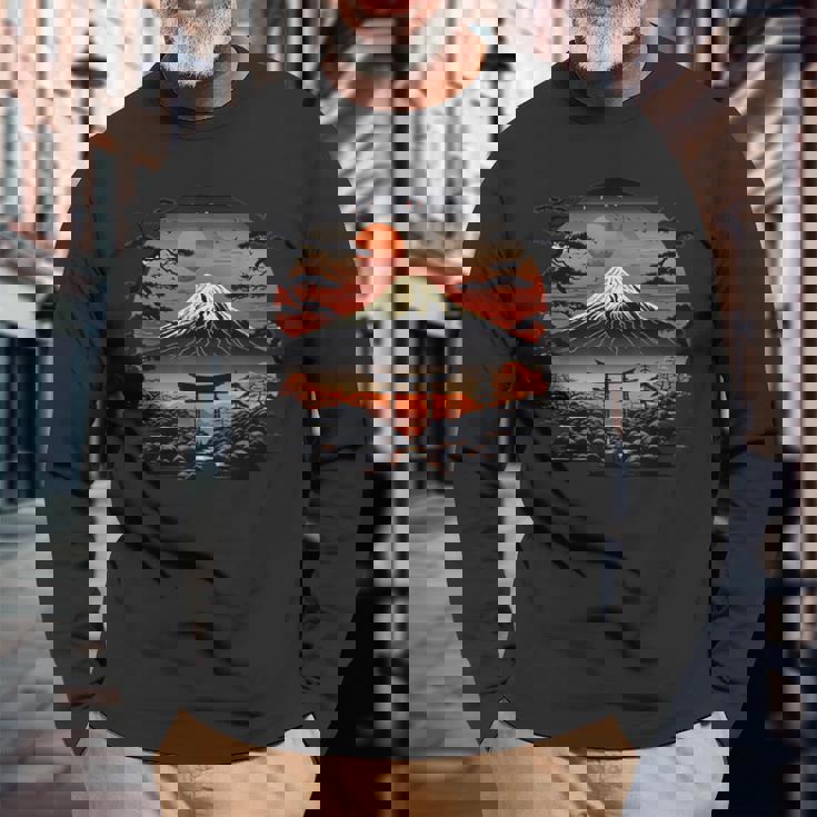 富士山アート 長袖Tシャツ 高齢者への贈り物