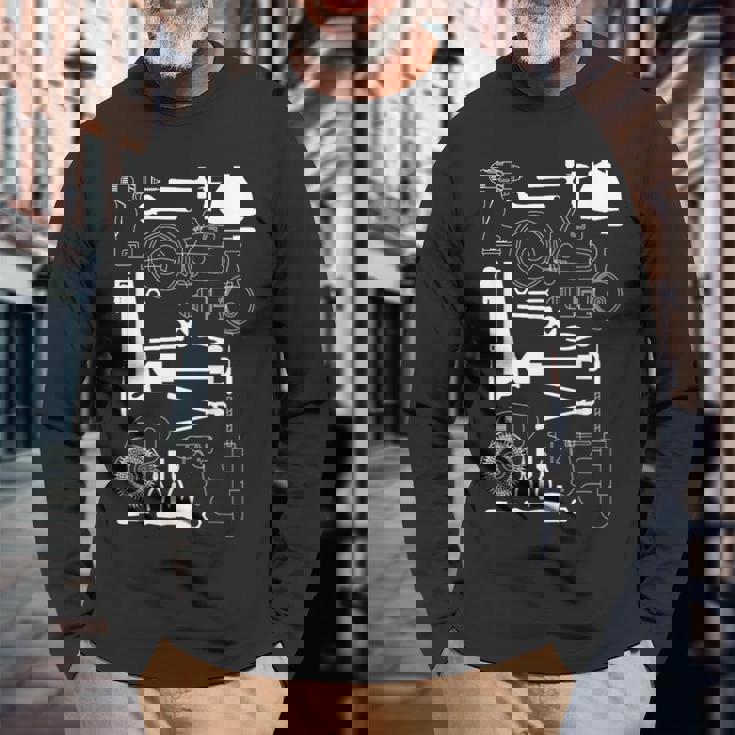 工具 工作機械 ドライバー 長袖Tシャツ 高齢者への贈り物