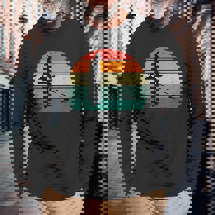 庭師 草刈 芝生 花 木 低木 庭 プロット 長袖Tシャツ 高齢者への贈り物