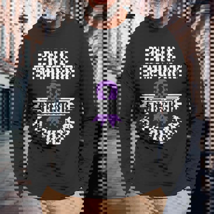 強さは永遠です 線維筋痛症 長袖Tシャツ 高齢者への贈り物