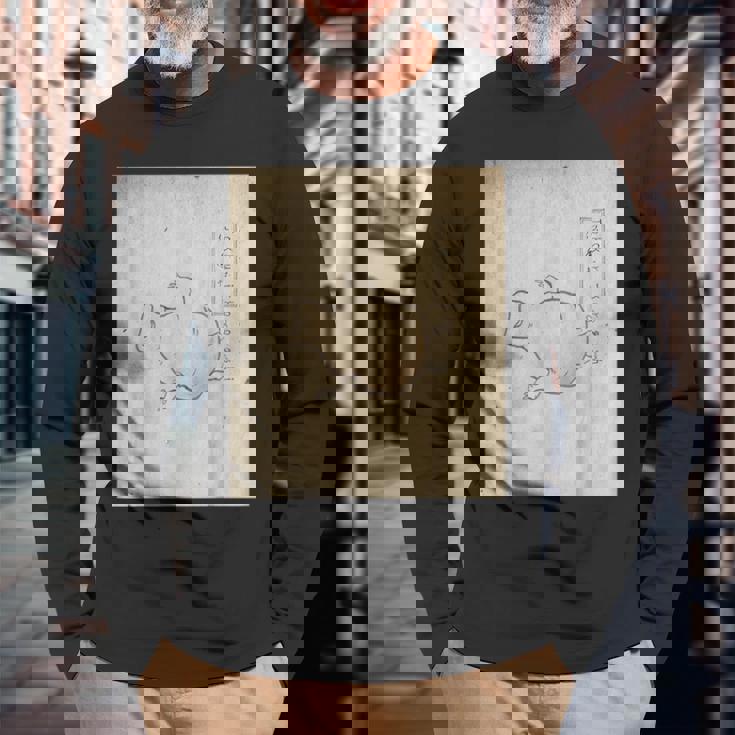 徳利転がし【日本の妖怪シリーズ】 長袖Tシャツ 高齢者への贈り物