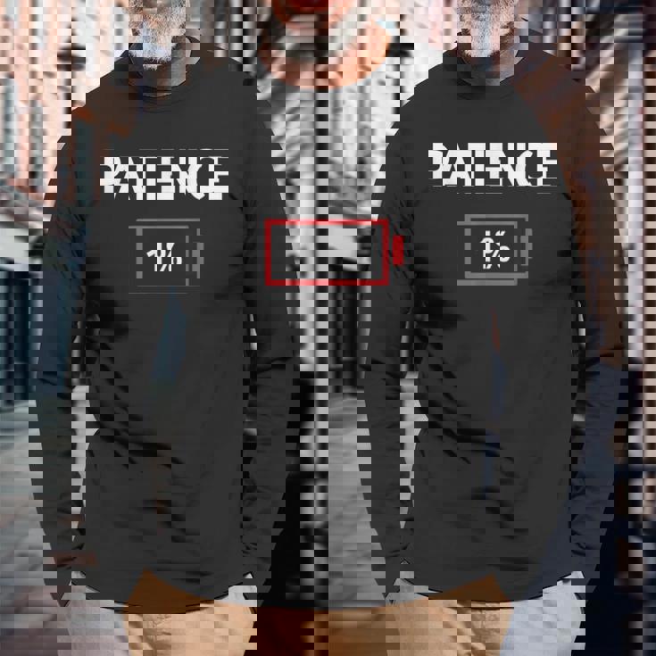 忍耐 1 長袖Tシャツ 高齢者への贈り物