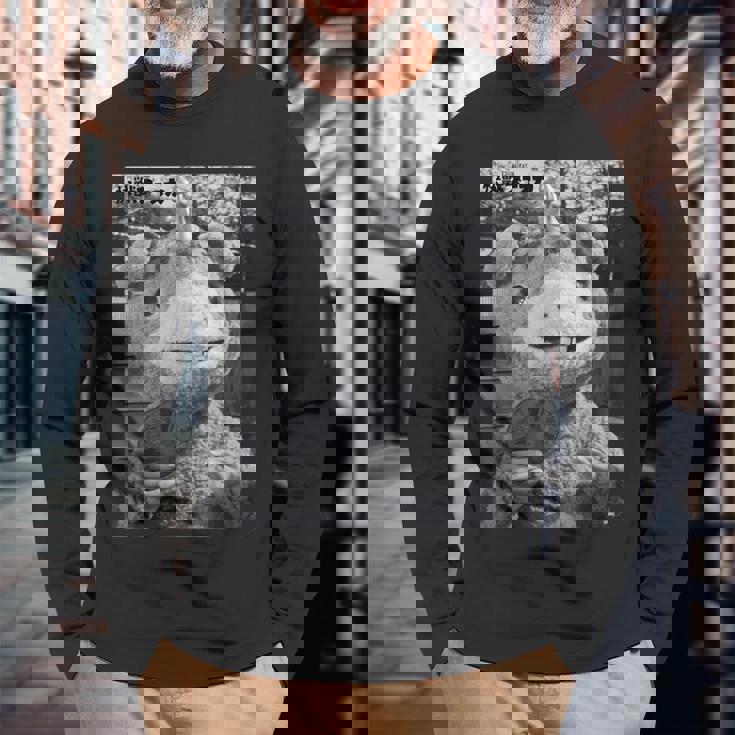 快獣ブースカシリーズ リアルスチール モノクロ 長袖Tシャツ 高齢者への贈り物